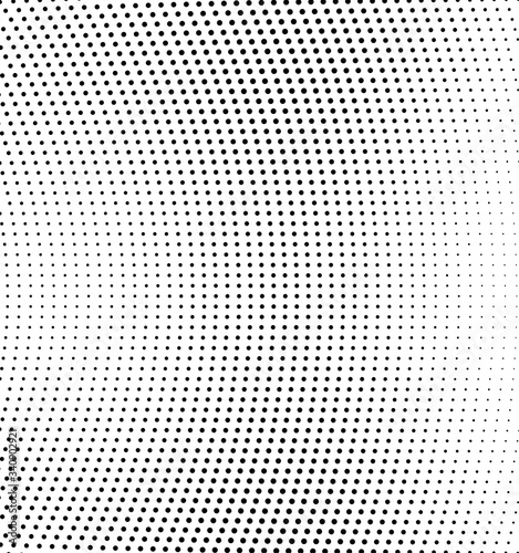 Wave halftone texture. Abstract monochrome chaotic background. Template for printing on wrapping paper, fabric, posters, business cards. Black and white background for websites