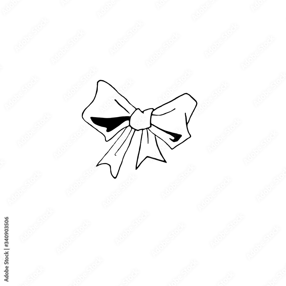 Contour outline bow ribbon. Doodles, lines of art, coloring book, hand drawn. Simple illustration for Easter xmas birthday Valentines Day, wedding, holidays, girls. Element of design, clip art Contour outline bow ribbon. Doodles, lines of art, coloring book, hand drawn. Simple illustration for Easter xmas birthday Valentines Day, wedding, holidays, girls. Element of design, clip art