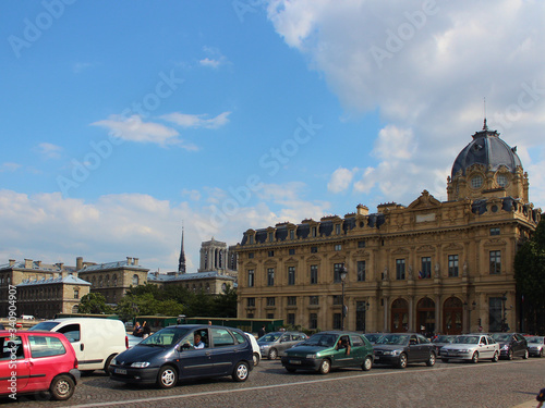 Paris, France - August 26, 2019: Greffe du Tribunal de commerce de Paris. Paris Commercial Court