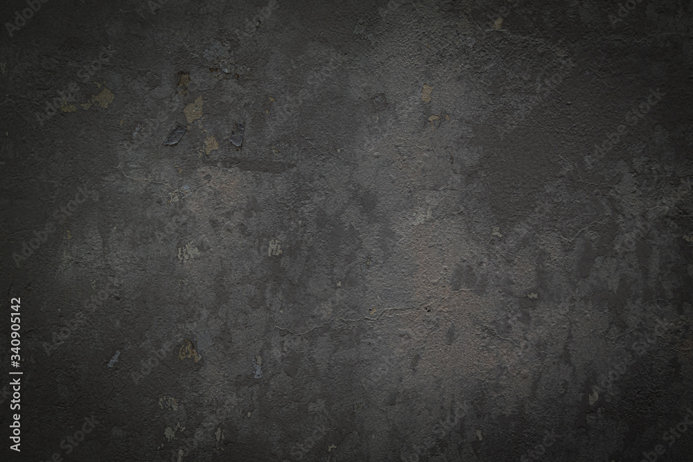 Black and gray concrete background with scratch and dirt