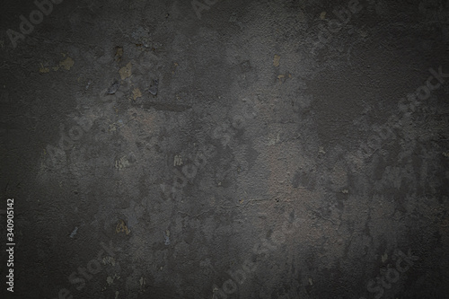 Black and gray concrete background with scratch and dirt