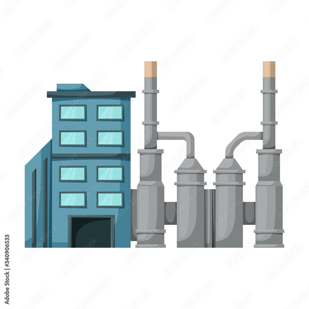 Factory building vector icon.Cartoon vector icon isolated on white background factory building. Factory building vector icon.Cartoon vector icon isolated on white background factory building.