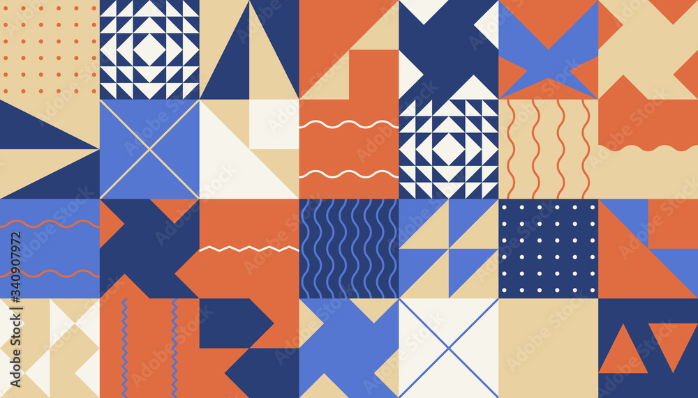 Fototapeta premium Digital Collage Vector Pattern Design