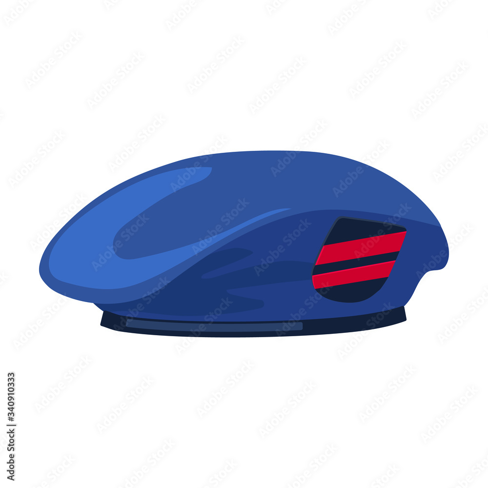 Military beret vector icon.Cartoon vector icon isolated on white background military beret.
