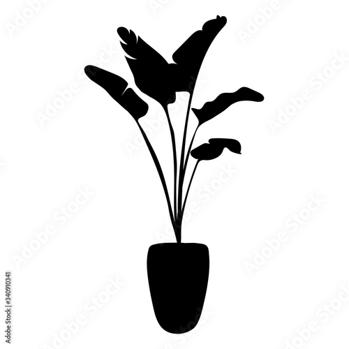 Plant in pot silhouette11