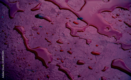 drops on concrete for abstract background