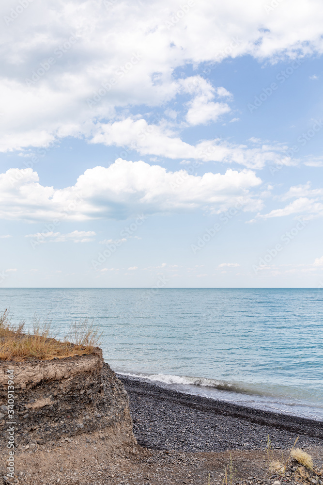 Alakol lake. It is a healing lake in Kazakhstan. Akshi and Kotkuma resorts, Almaty region, Kazakhstan Republic.