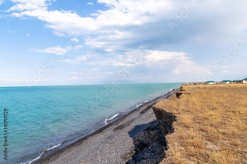 Alakol lake. It is a healing lake in Kazakhstan. Akshi and Kotkuma resorts  Almaty region  Kazakhstan Republic.