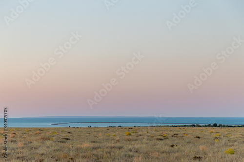 Alakol lake. It is a healing lake in Kazakhstan. Akshi and Kotkuma resorts, Almaty region, Kazakhstan Republic.