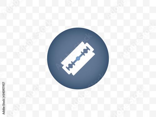 Razor blade icon. Vector illustration, flat design.