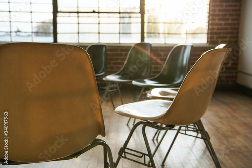 Photography Empty chairs in circle