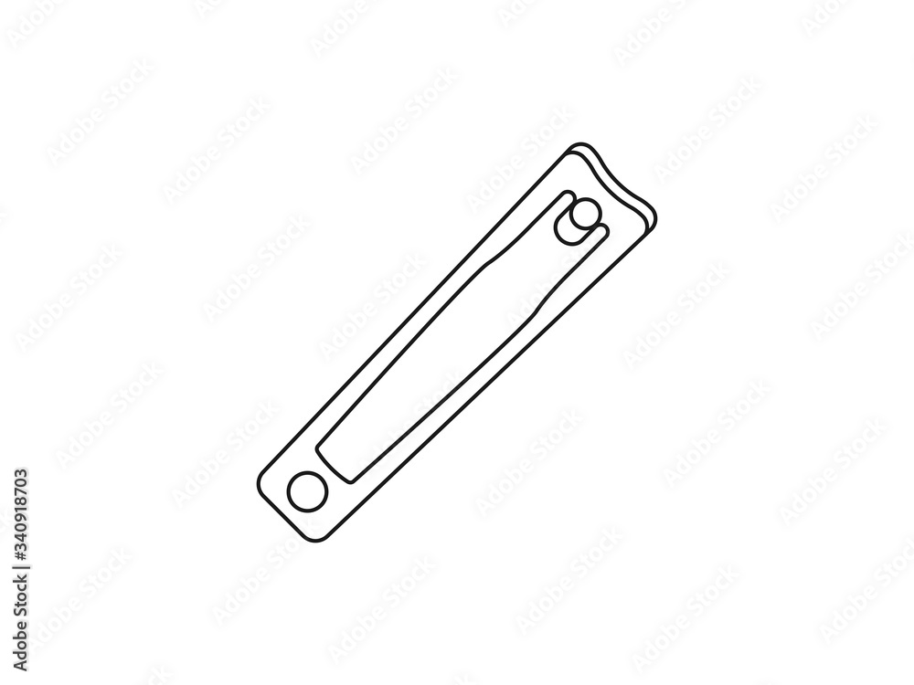Nail clippers icon. Vector illustration, flat design. Nail clippers icon. Vector illustration, flat design.