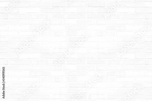 Old white brick wall texture for background. Abstract brickwork in rural room