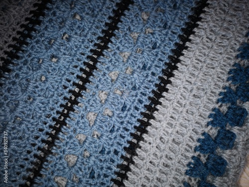 plaid, knitting, needlework, gray, blue, marine8