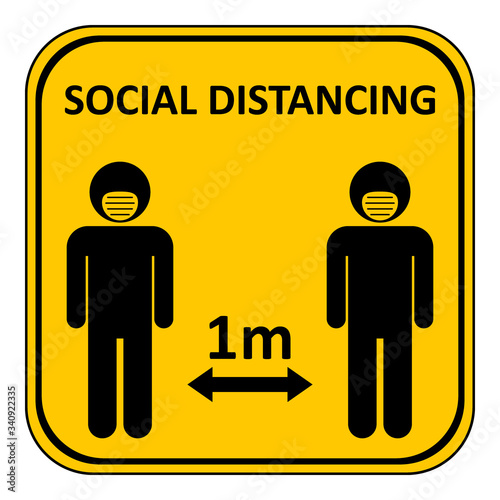Illustration of social distancing.