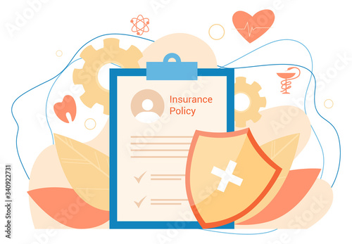 Insurance concept. Idea of security and protection of life and health.