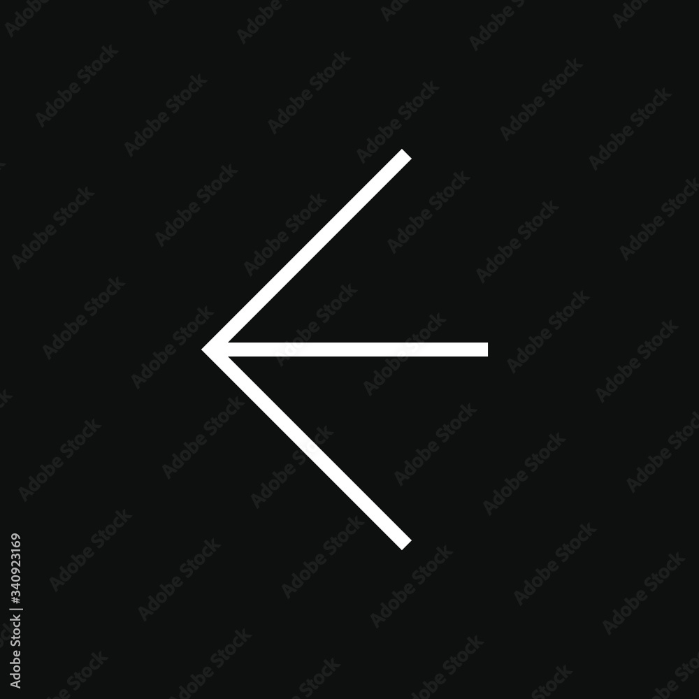 Universal trend geometric arrow isolated on black background Universal trend geometric arrow isolated on black background
