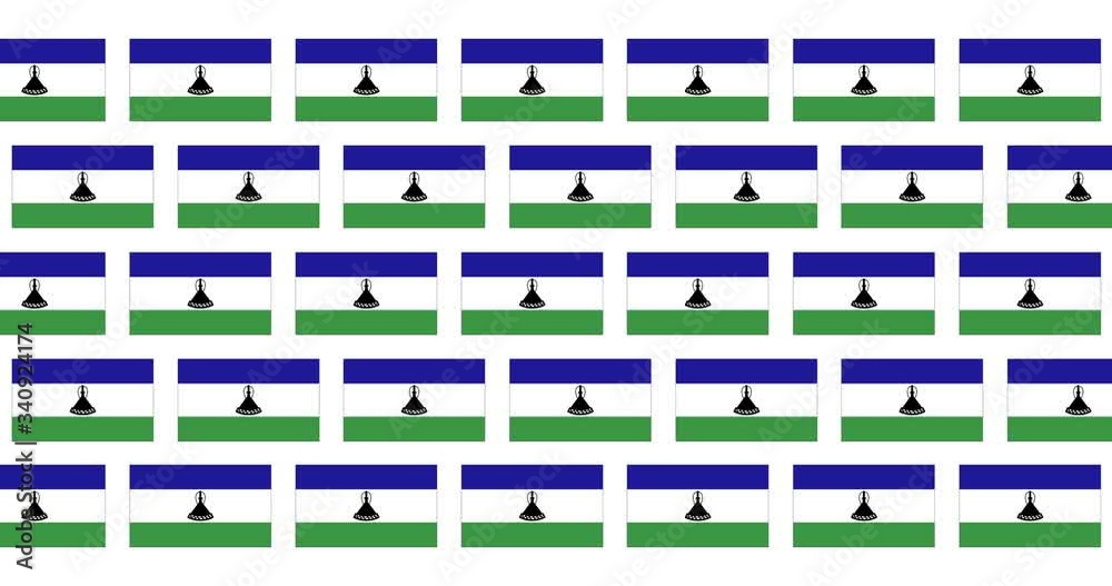 Lesotho Flag Loop Background Lesotho Flag Loop Background