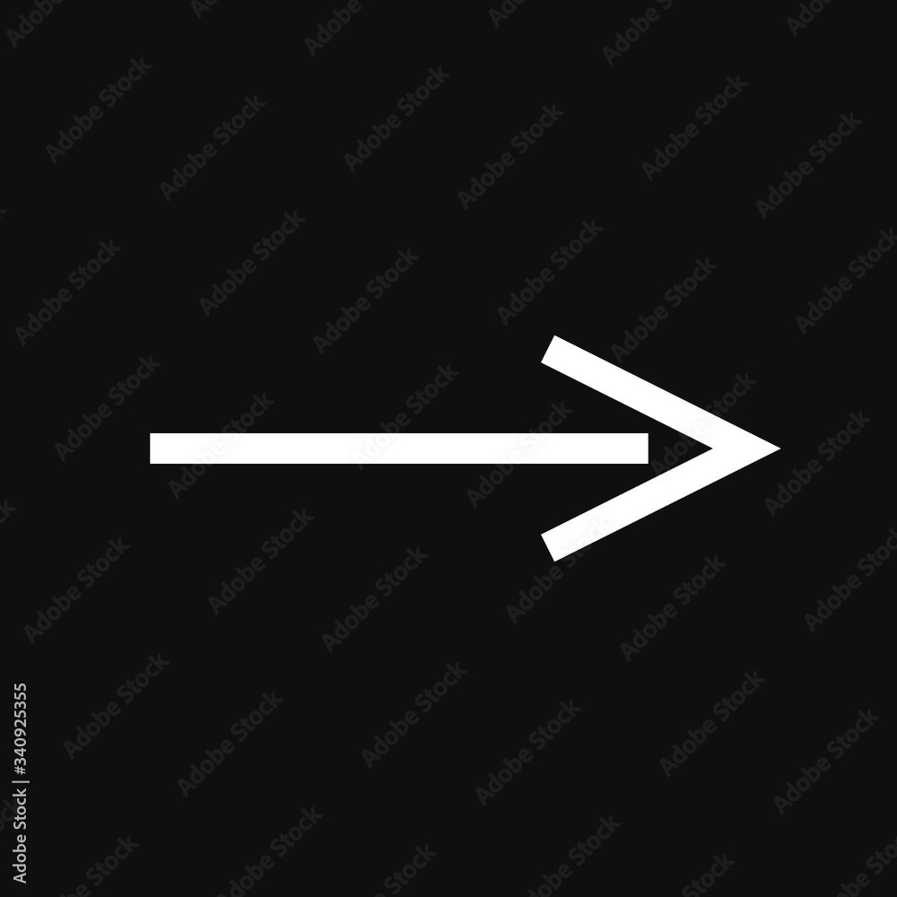 Vector arrow isolated on black background. Perfect suit for web animation add social media greeting cards stickers banners poster concepts and branding