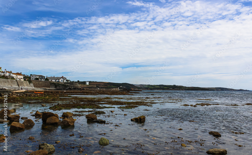 Low sea water level, seaside with rocks. Low sea water level, seaside with rocks.