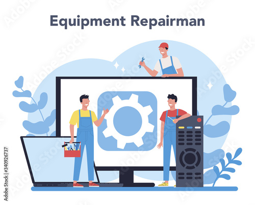 Repairman concept. Professional worker in the uniform repair