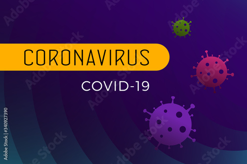 Novel Coronavirus 2019-ncov flat vector illustration concept for news site, video blog, social media. Chinese Covid-19 pandemic news headline