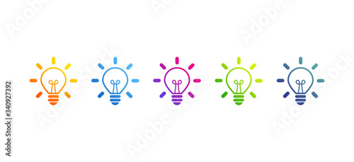 lampadina, idea, colori, creatività, idee	
