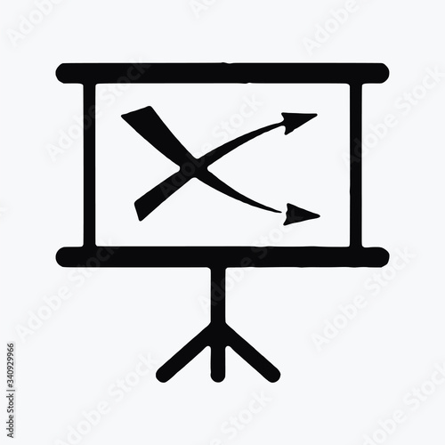 chart on Board single vector icon symbol