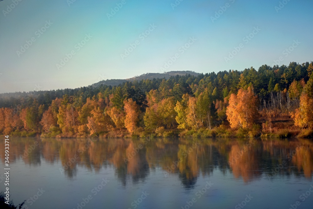 autumn landscape in the mountains