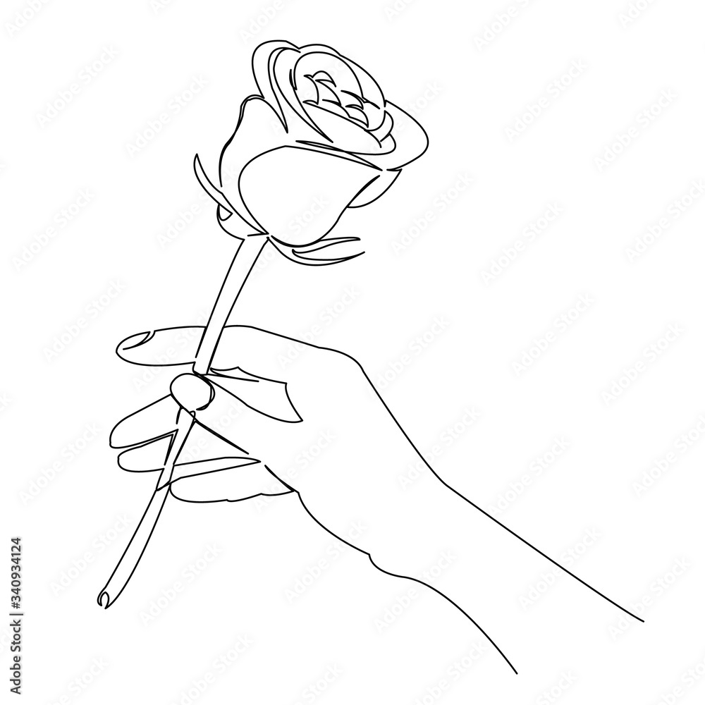 Obraz premium rose in hand