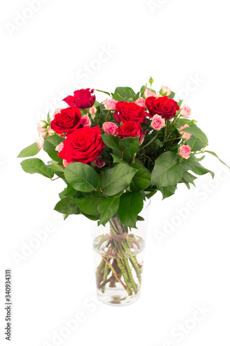 Flower bouquet in a vase isolated
