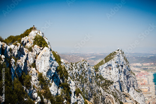 View of the rocks of gibraltar from the observation deck