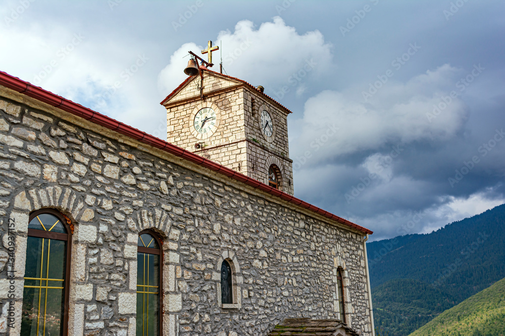 Fototapeta premium Stone traditional church in Evrytania, Greece