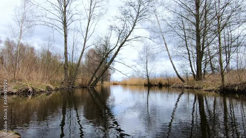 Beautiful calm forest lake. Video for the background. Beautiful calm forest lake. Video for the background.