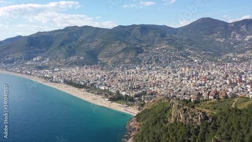 View of the coast of Alanya in Turkey.