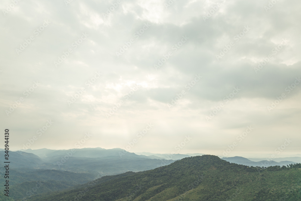A Mountain view in sunset time. A Mountain view in sunset time.