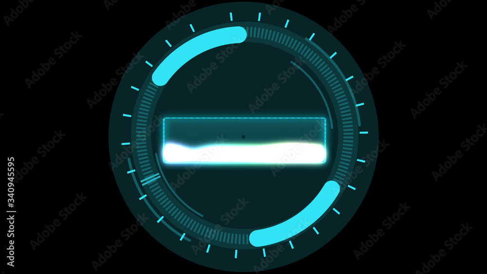 HUD illustration audio wave spikes. Futuristic sound wave graphics for  visual effects. Hightech sound measurement design icon. Stock Illustration  | Adobe Stock