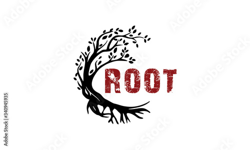 vector illustration of a tree or root