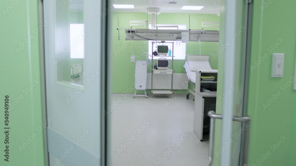 Hospital automatic doors open Hospital automatic doors open