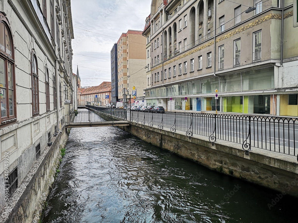 Graz Corona Lockdown, Altstadt und sehenswürdigkeiten ohne Menschen
