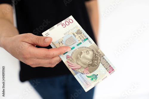 Banknote 500 zloty Polish money