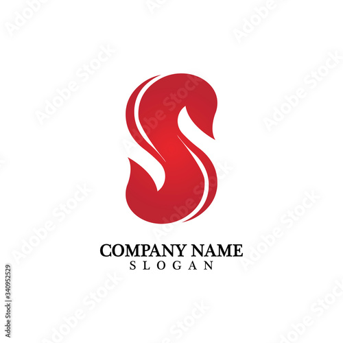 Business corporate letter S logo design vector.