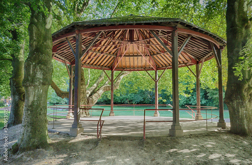 Bandstand and trees in a park