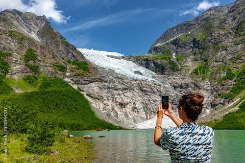 Bøyabreeen Gletscher in Norwegen, Scandinavien