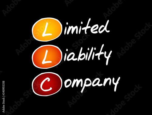 LLC - Limited Liability Company acronym, business concept background