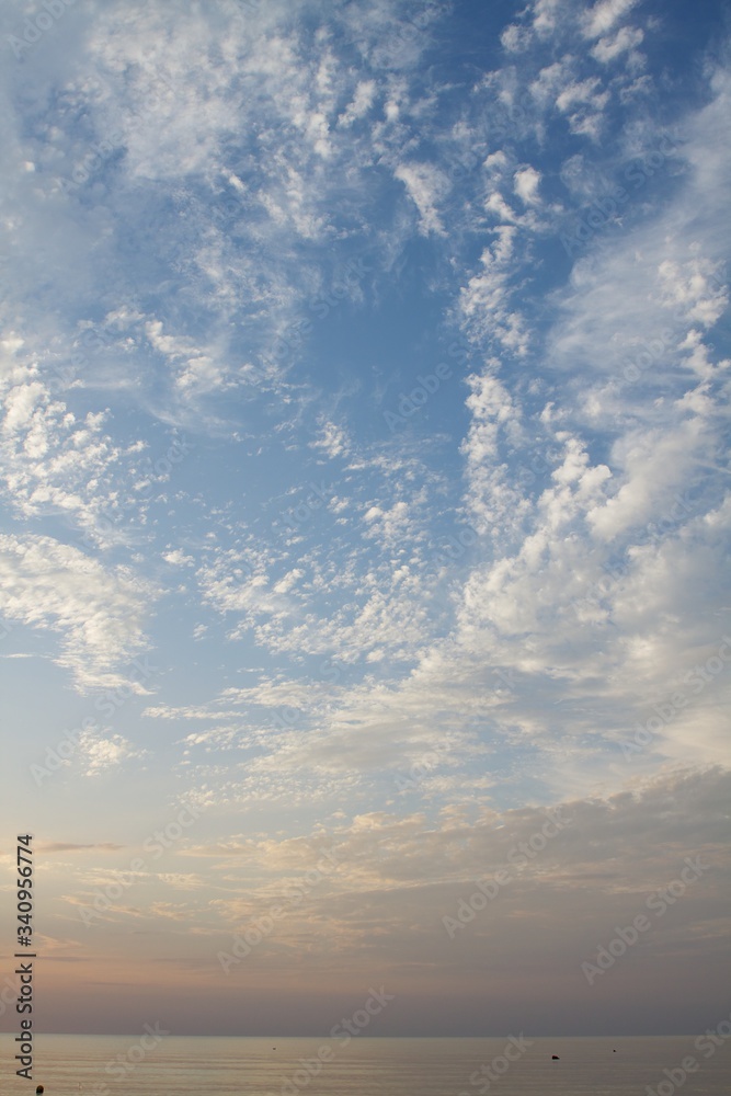 The texture of the clouds