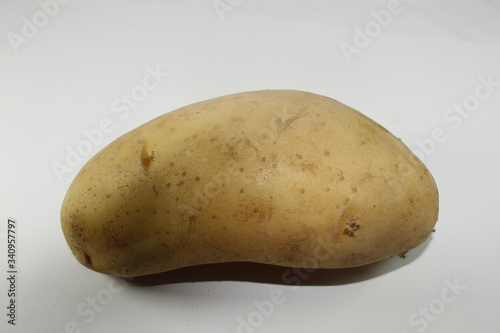 Potatoes  on a white background