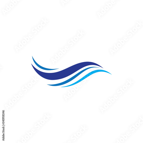Water wave logo icon illustration