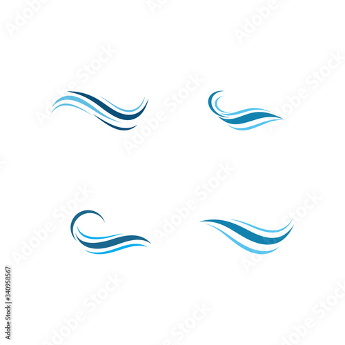 Water wave logo icon illustration