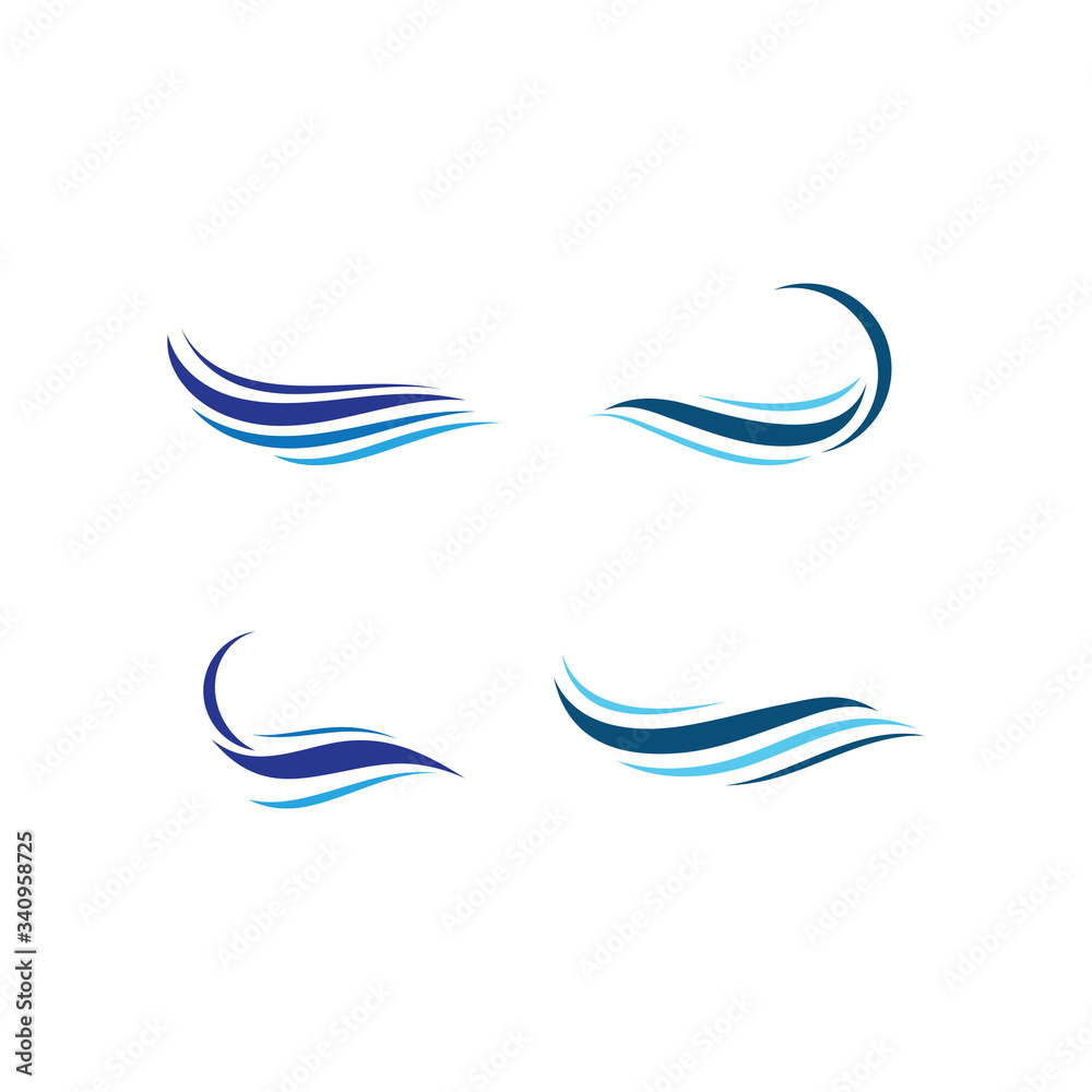 Water wave logo icon illustration Water wave logo icon illustration